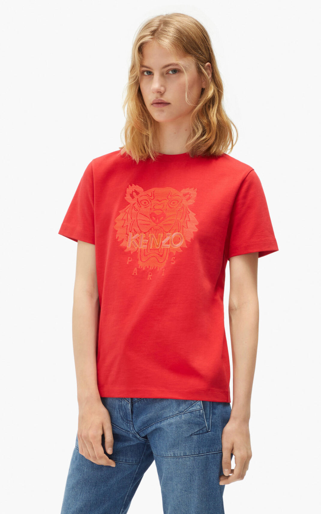 Kenzo Loose Tiger Ženska Majice Rdeča SI-4990207